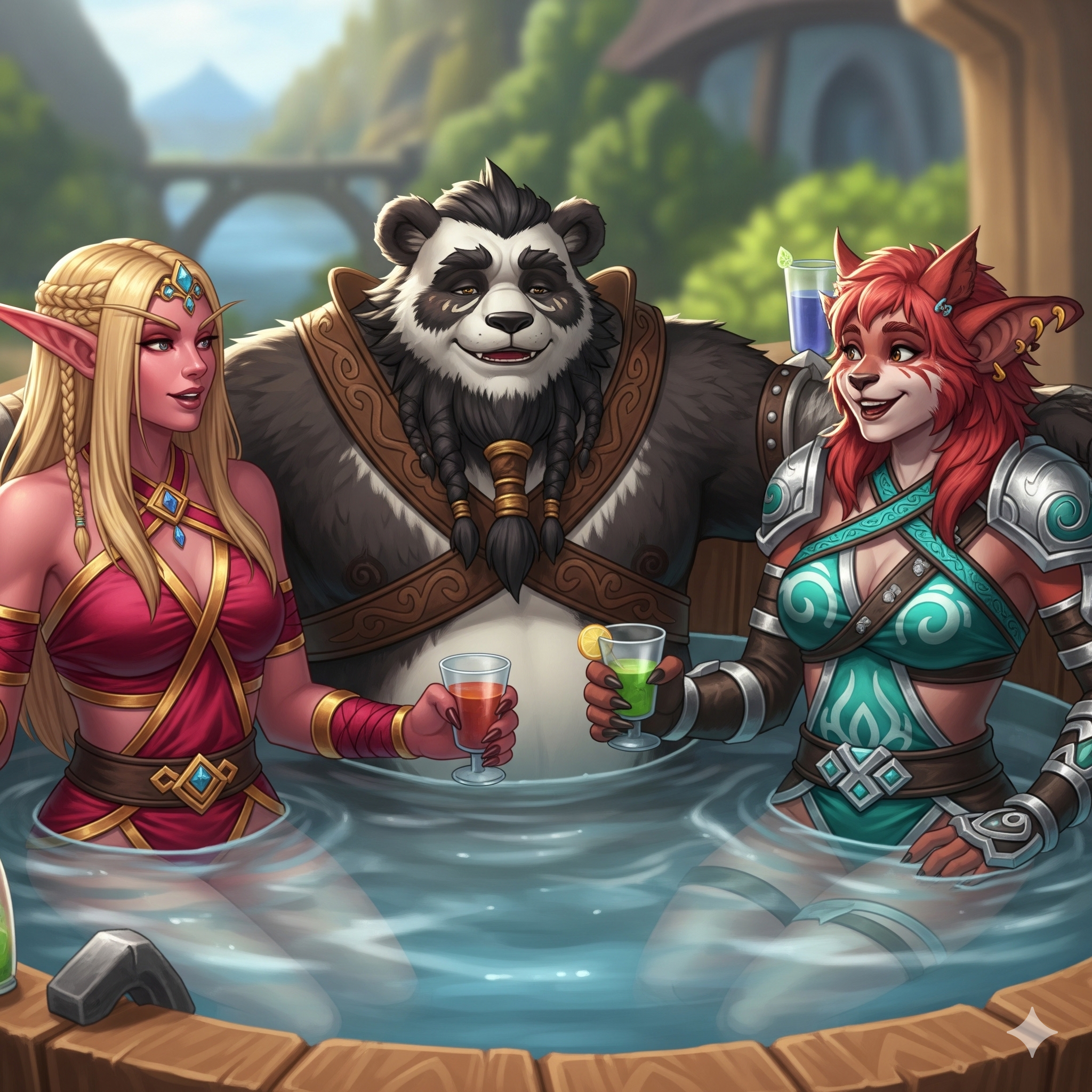 Eiffell in the Hot Tub